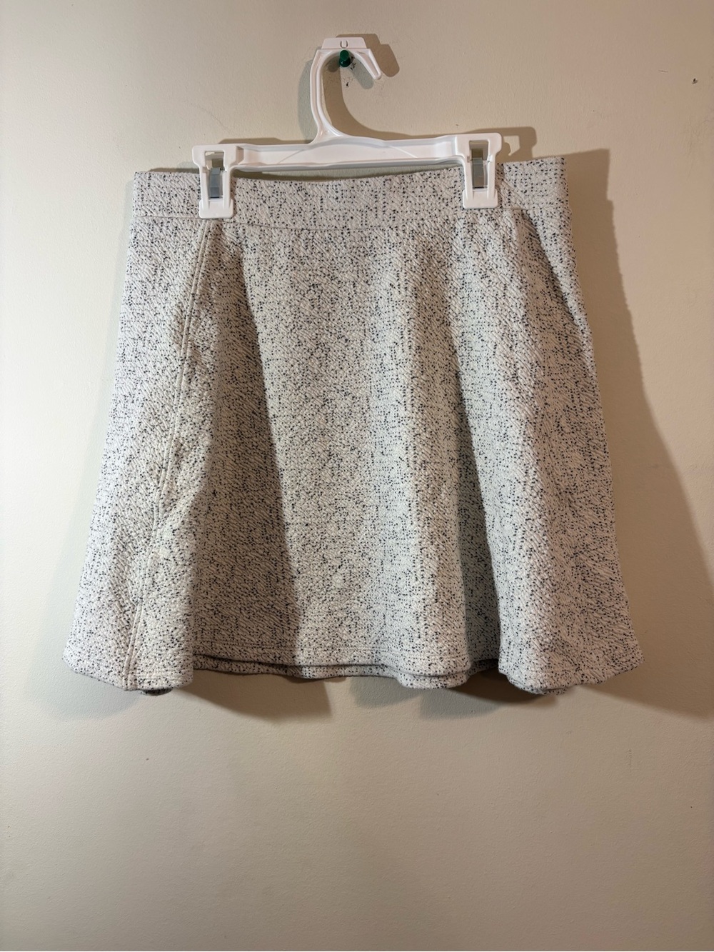 Ann Taylor mini skirt‎ Women’s Small Petite White Speckled Gray Grey A-Line